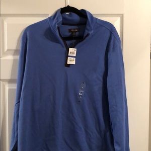Tasso Elba Quarter Zip Pullover, XL, Blue NWT